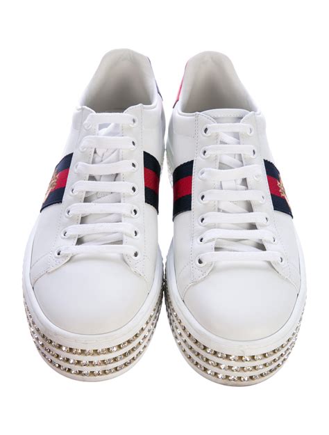 gucci pearl embellished shoes|gucci ace sneakers for men.